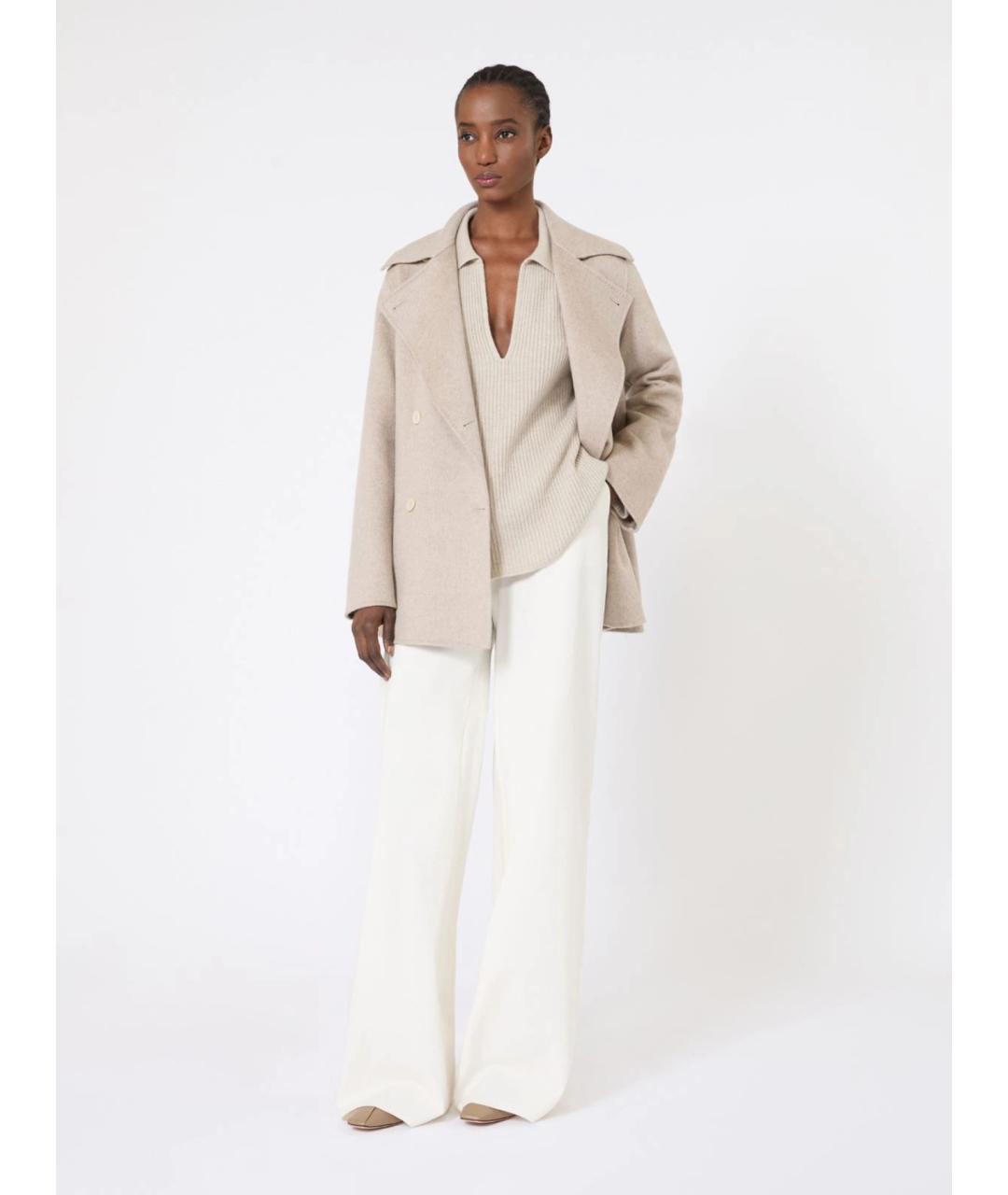 MAX MARA Бежевый кашемировый джемпер / свитер, фото 2