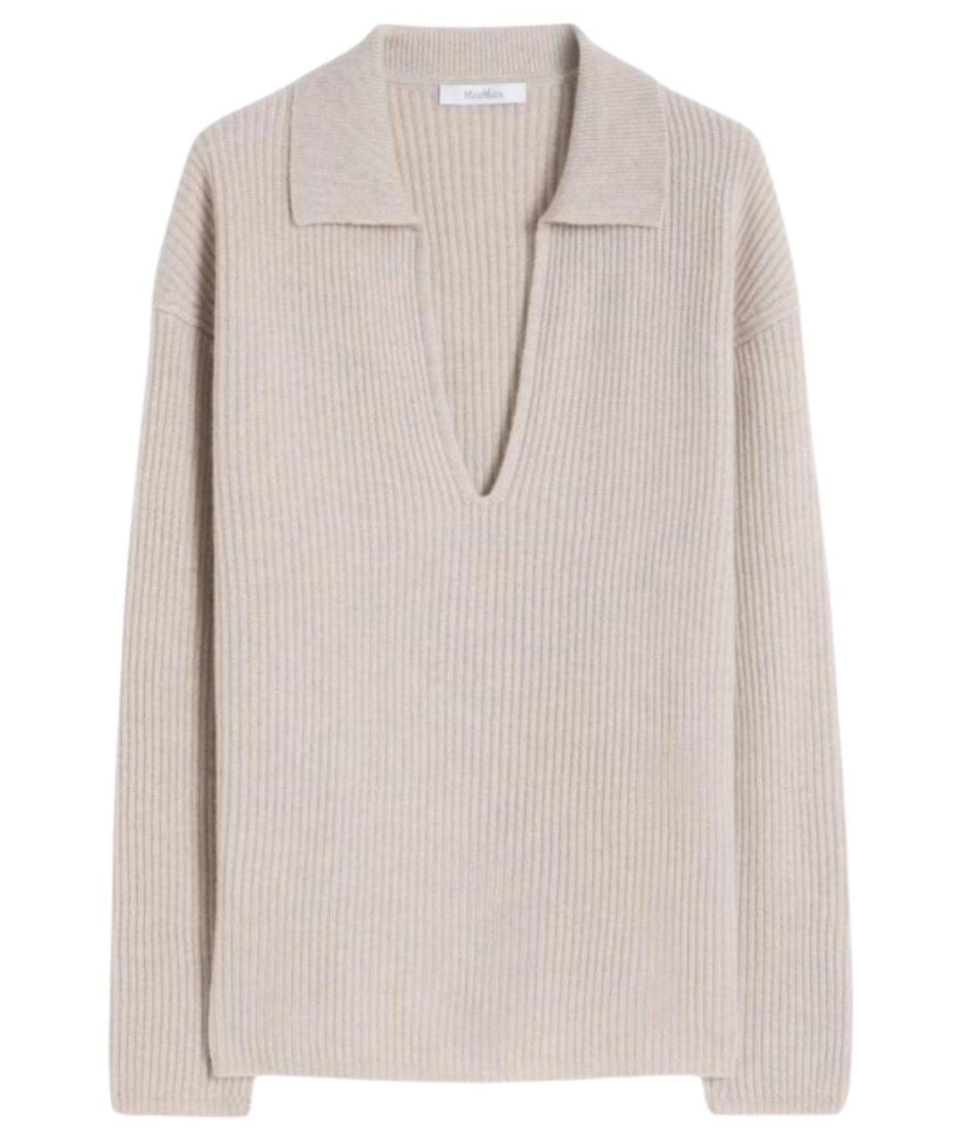 MAX MARA Бежевый кашемировый джемпер / свитер, фото 1