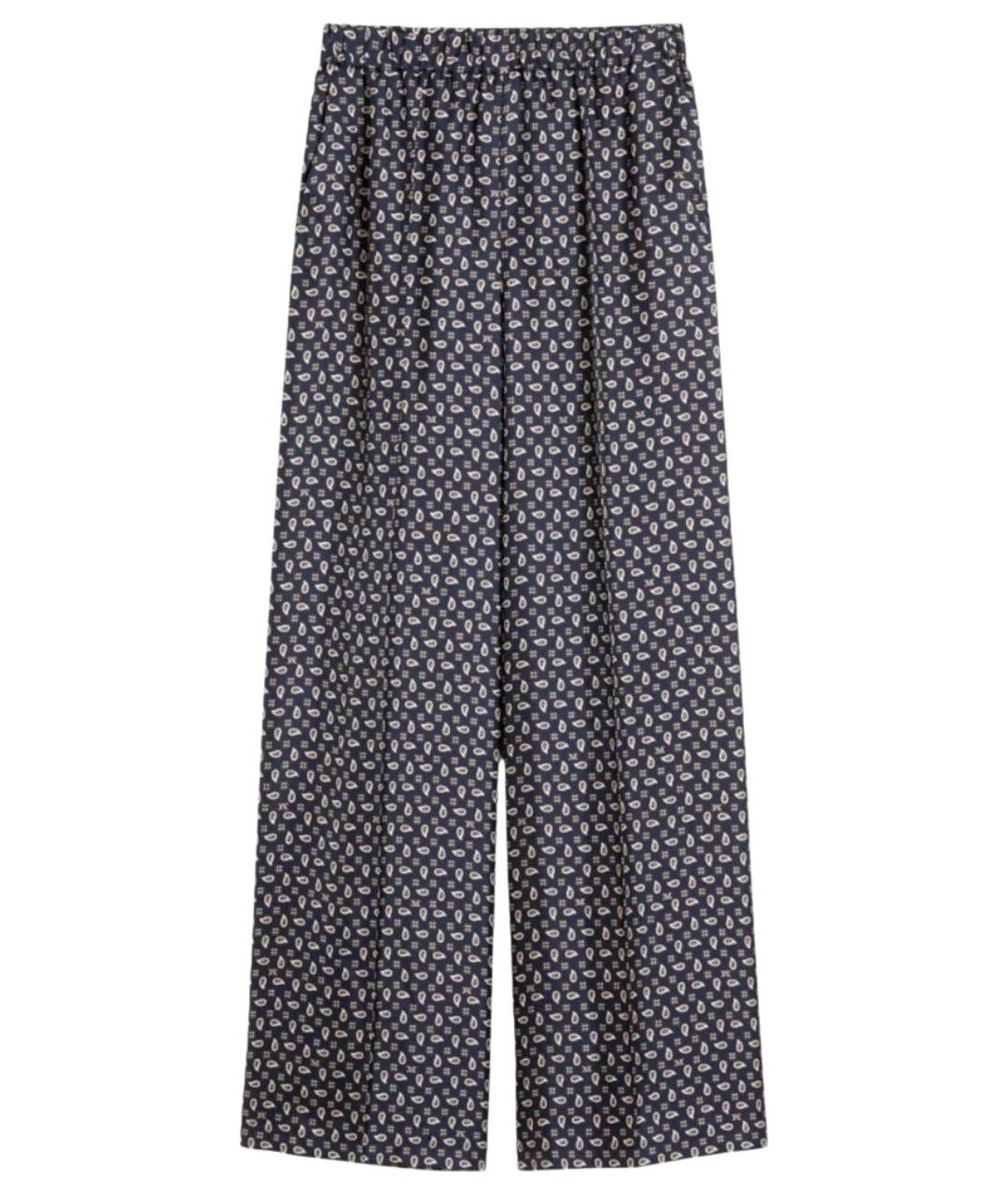 MAX MARA Черные шелковые брюки широкие, фото 1