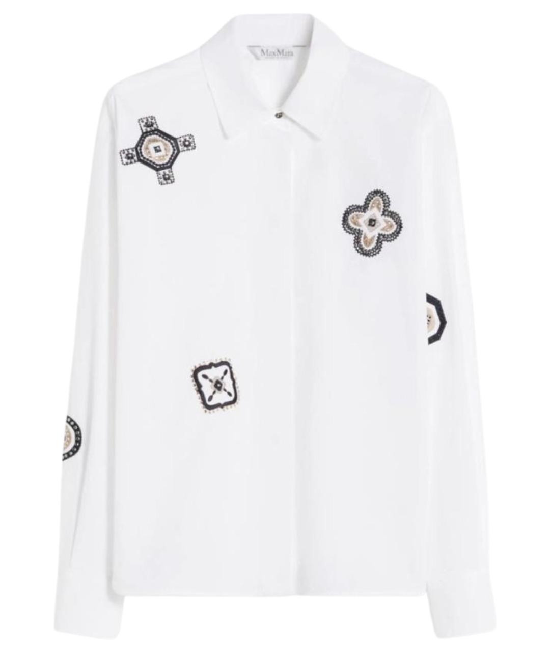 MAX MARA Белая хлопковая рубашка, фото 1