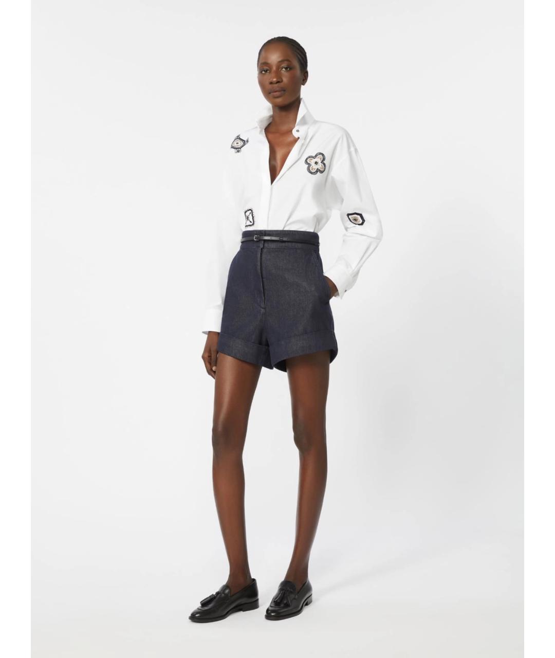 MAX MARA Белая хлопковая рубашка, фото 2