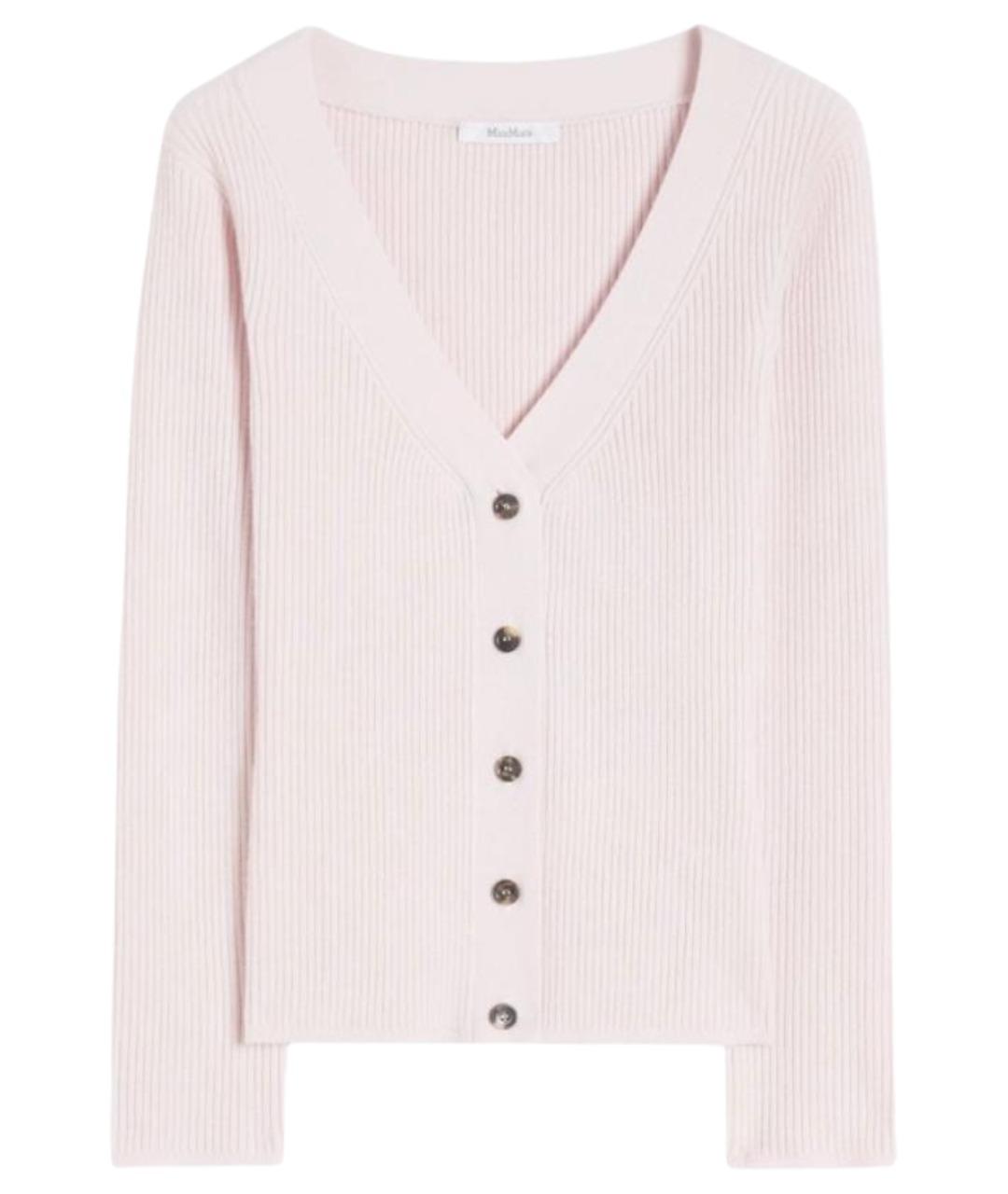 MAX MARA Розовый шерстяной кардиган, фото 1