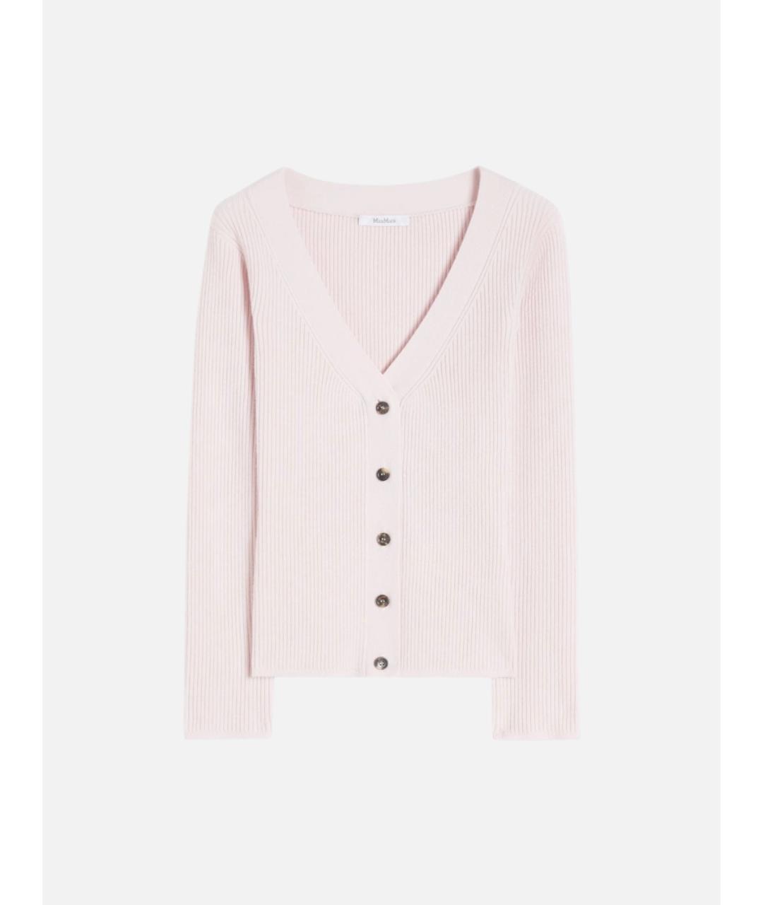 MAX MARA Розовый шерстяной кардиган, фото 5