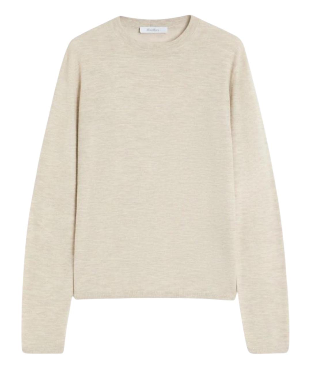 MAX MARA Бежевый кашемировый джемпер / свитер, фото 1