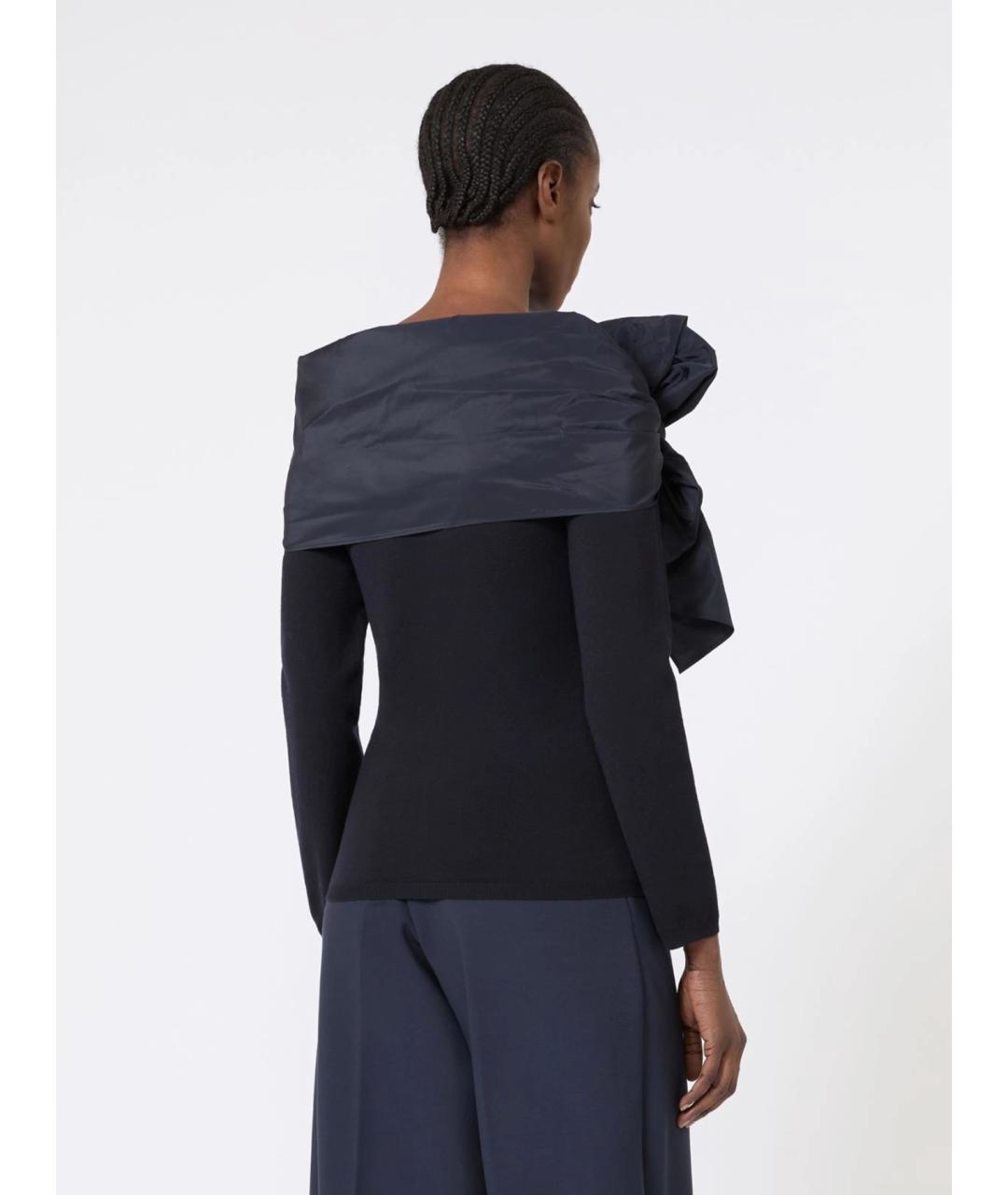 MAX MARA Темно-синий шерстяной джемпер / свитер, фото 4