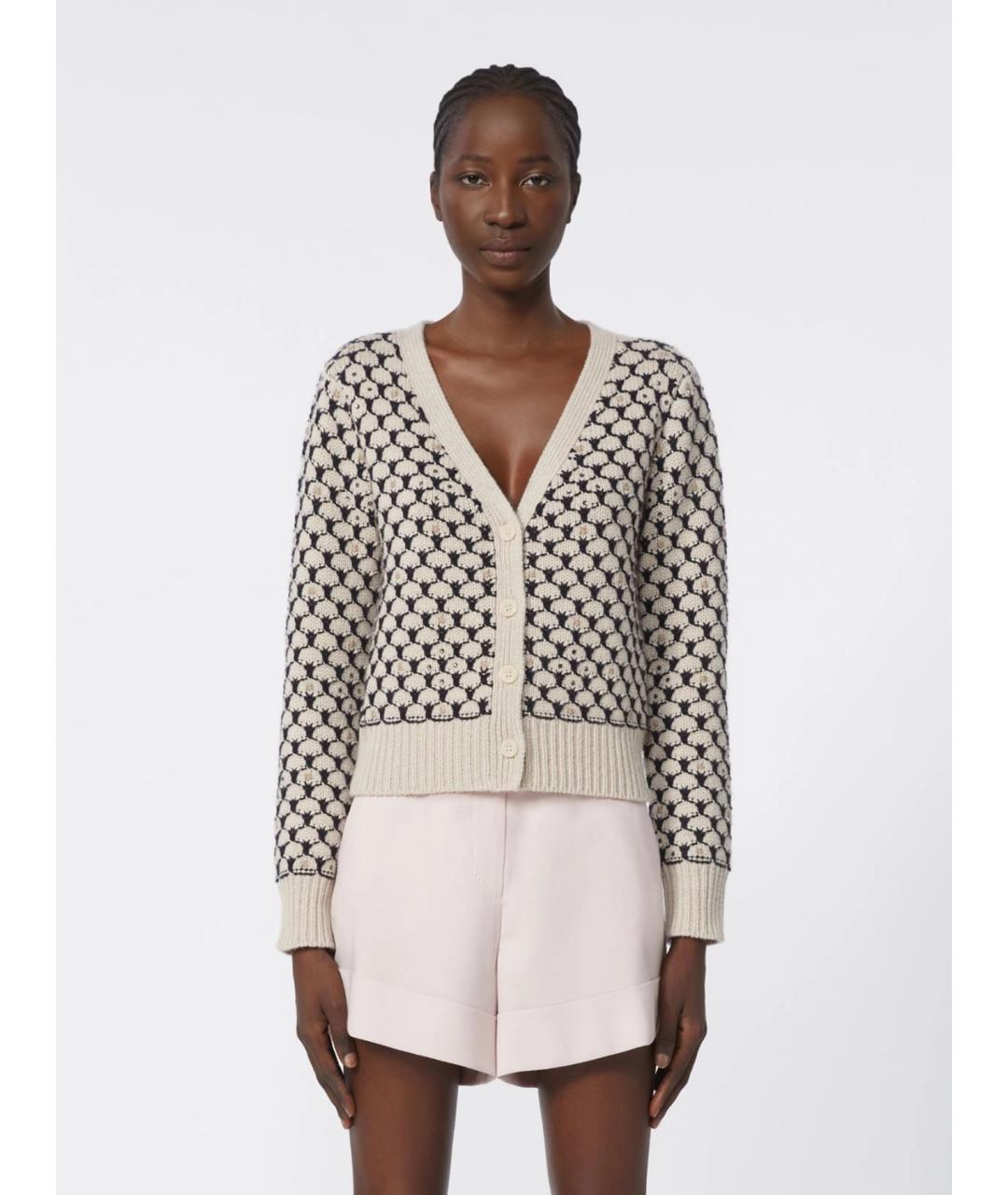 MAX MARA Мульти шерстяной кардиган, фото 3