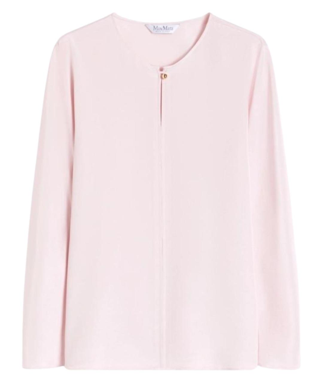 MAX MARA Розовая шелковая блузы, фото 1