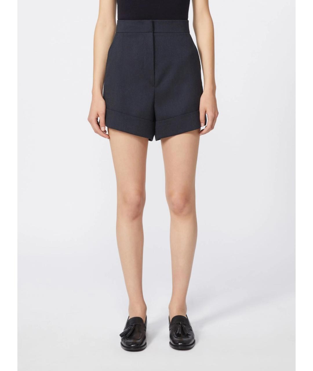 MAX MARA Черные хлопковые шорты, фото 3