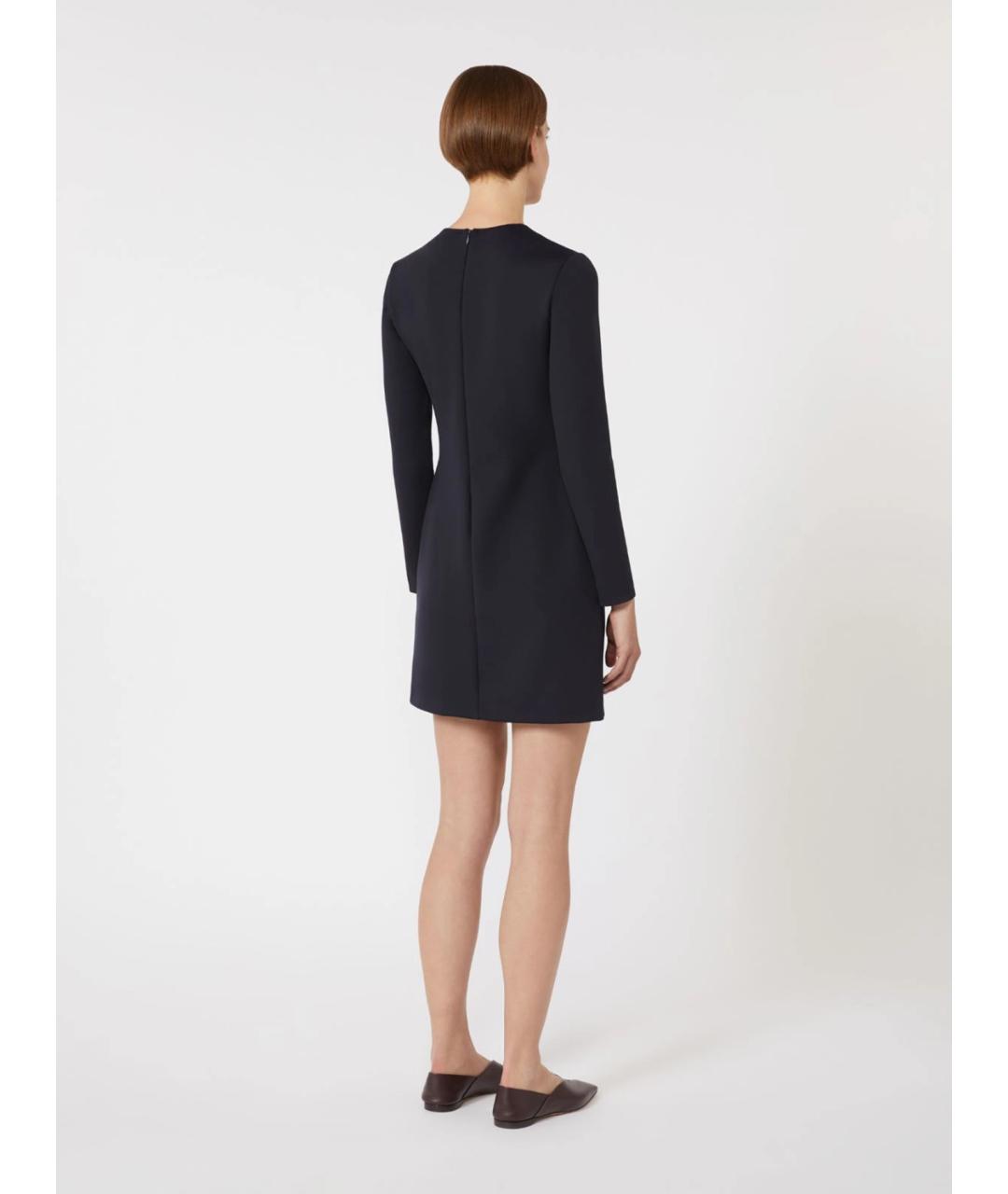 MAX MARA Темно-синее полиамидовое повседневное платье, фото 3