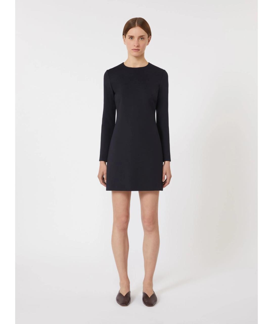 MAX MARA Темно-синее полиамидовое повседневное платье, фото 5