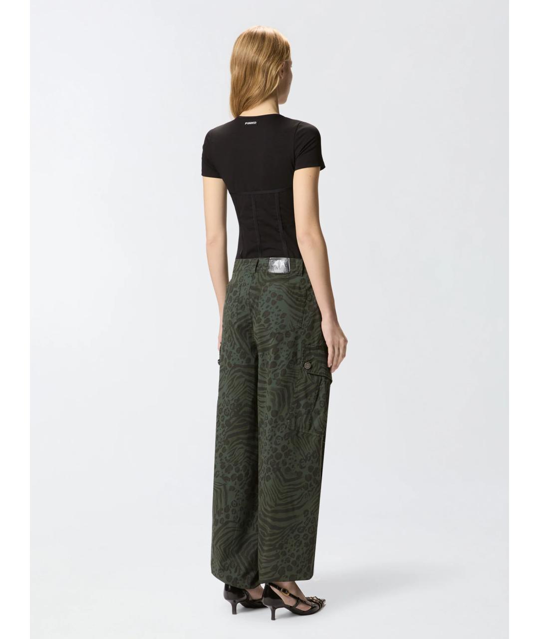 PINKO Черная хлопковая футболка, фото 4