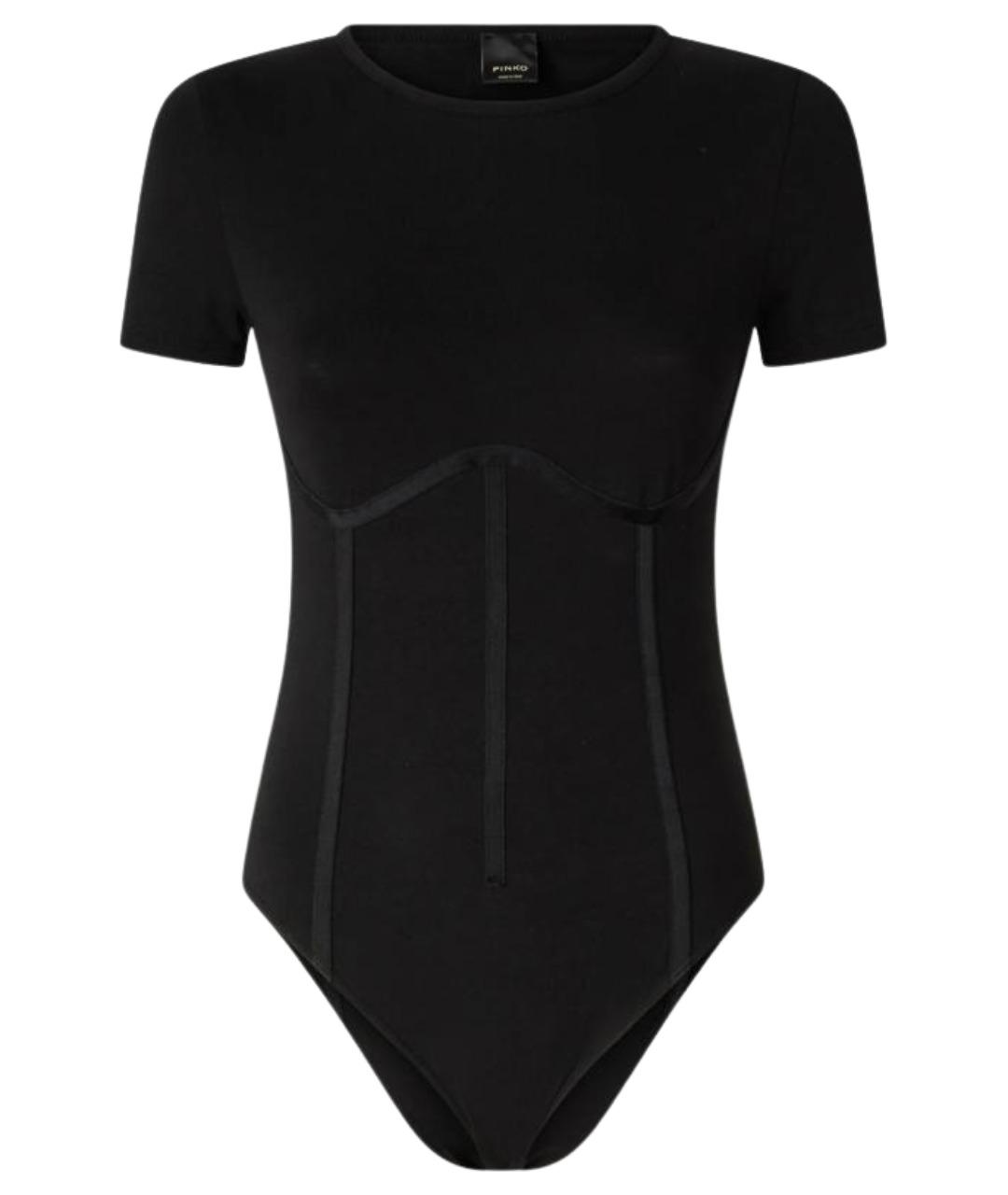 PINKO Черная хлопковая футболка, фото 1