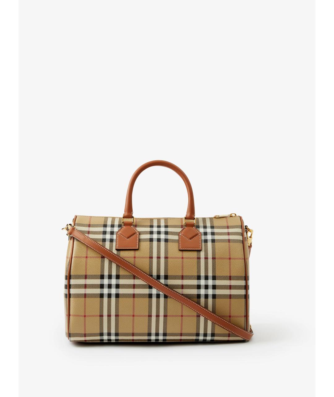 BURBERRY Бежевая хлопковая сумка тоут, фото 4