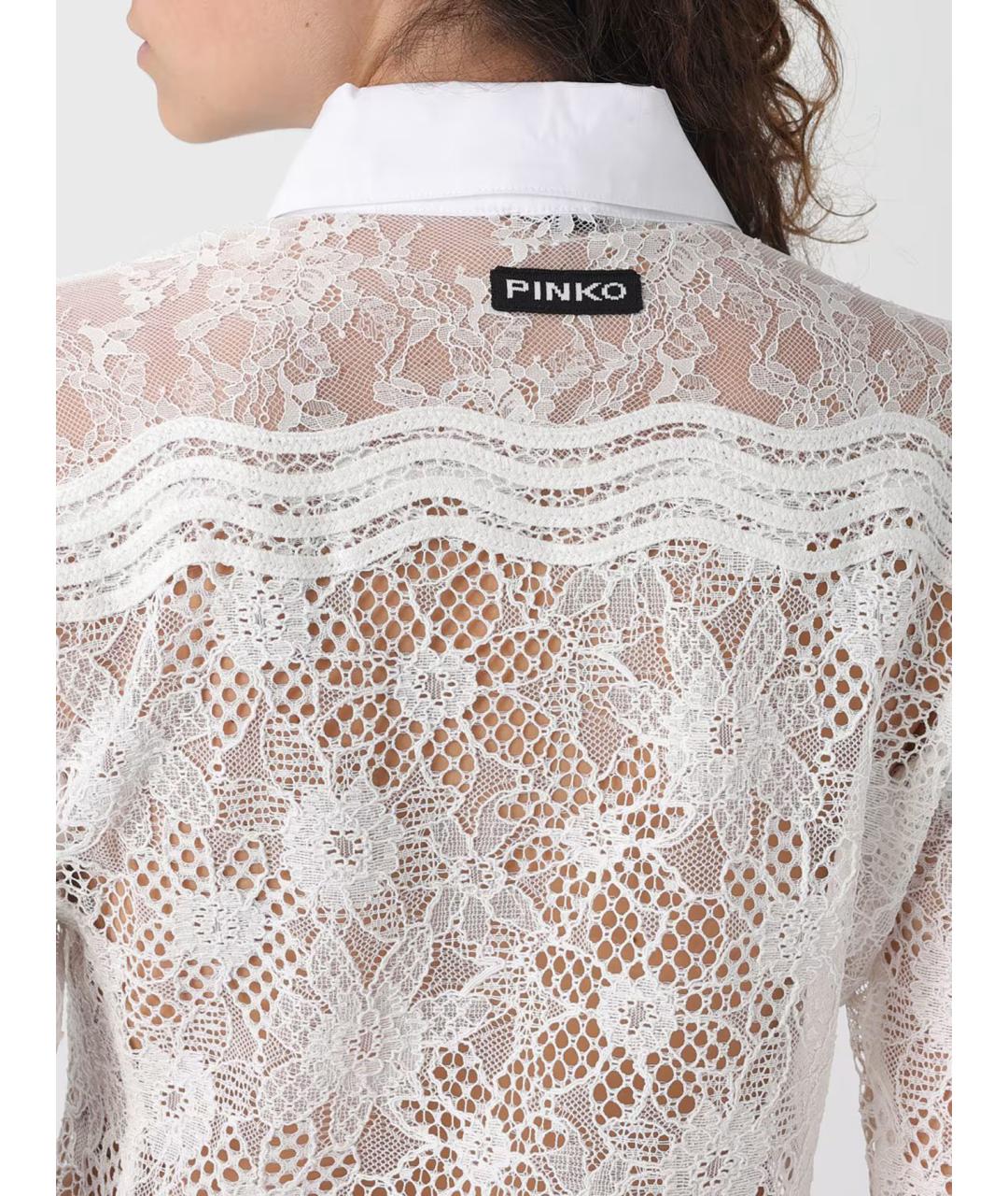 PINKO Белая полиэстеровая рубашка, фото 4