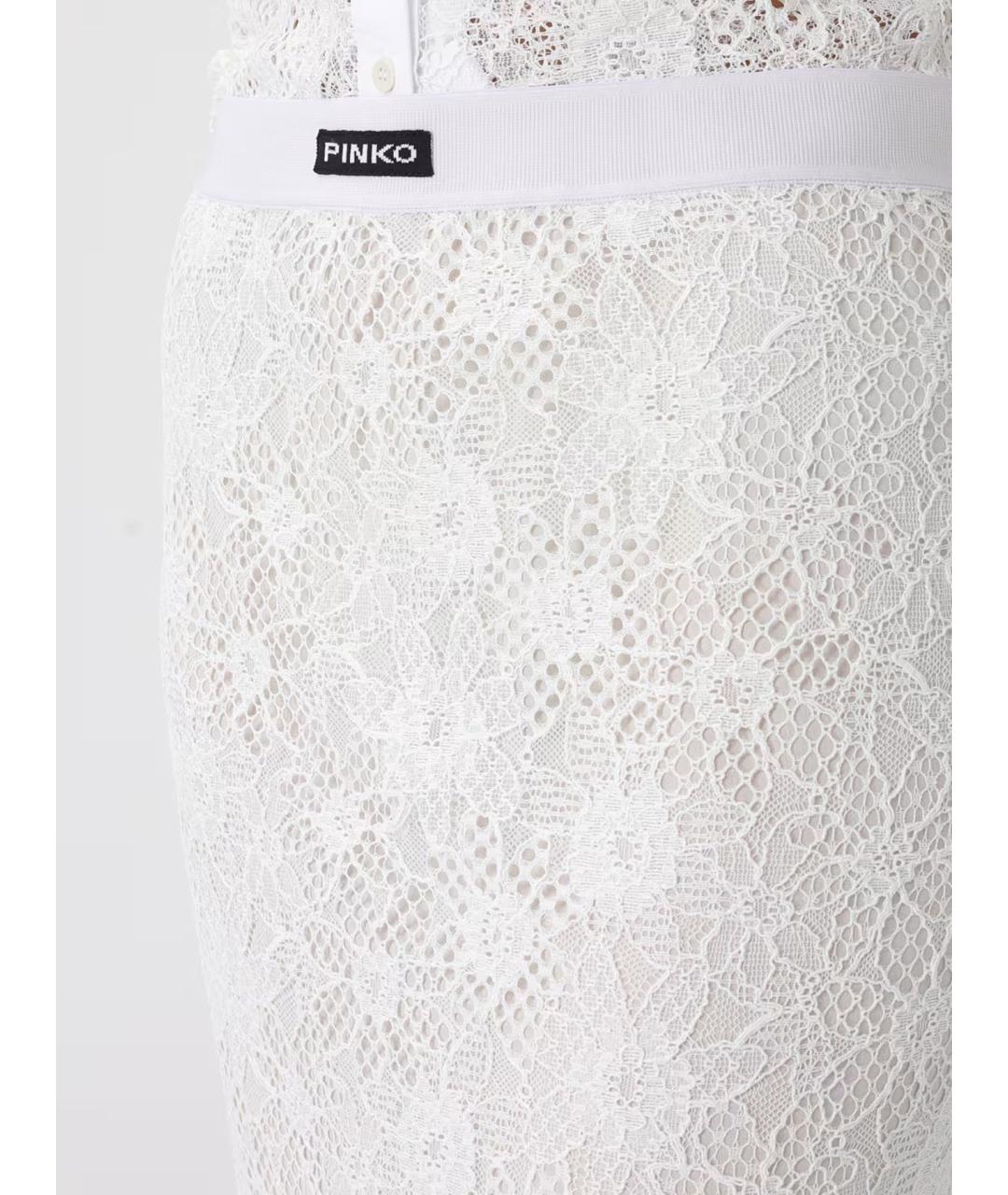PINKO Белая полиэстеровая юбка миди, фото 5
