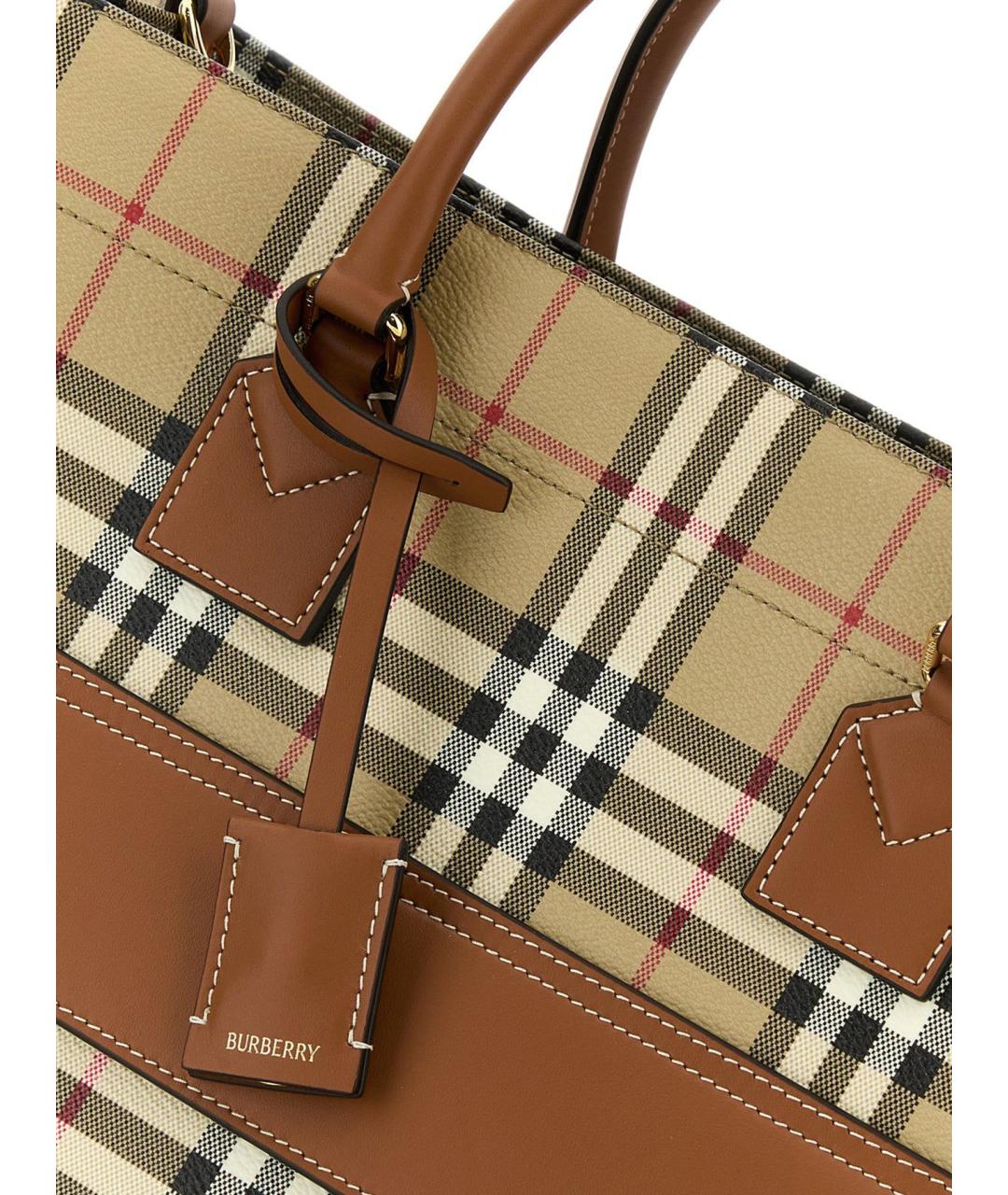 BURBERRY Бежевая сумка тоут, фото 5