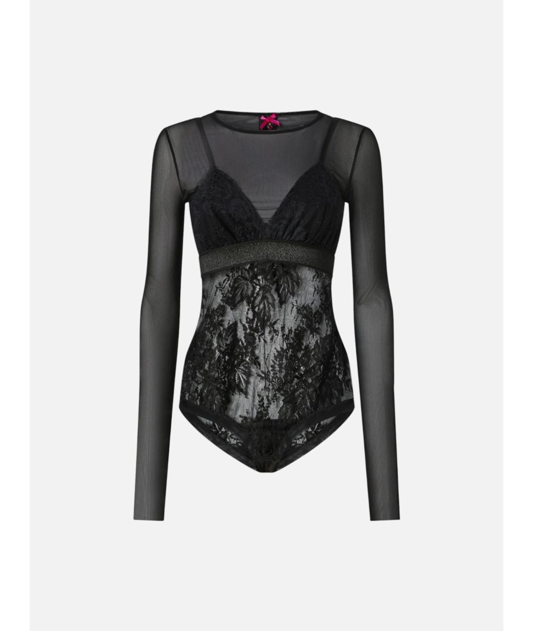 PINKO Черное полиамидовое боди, фото 3