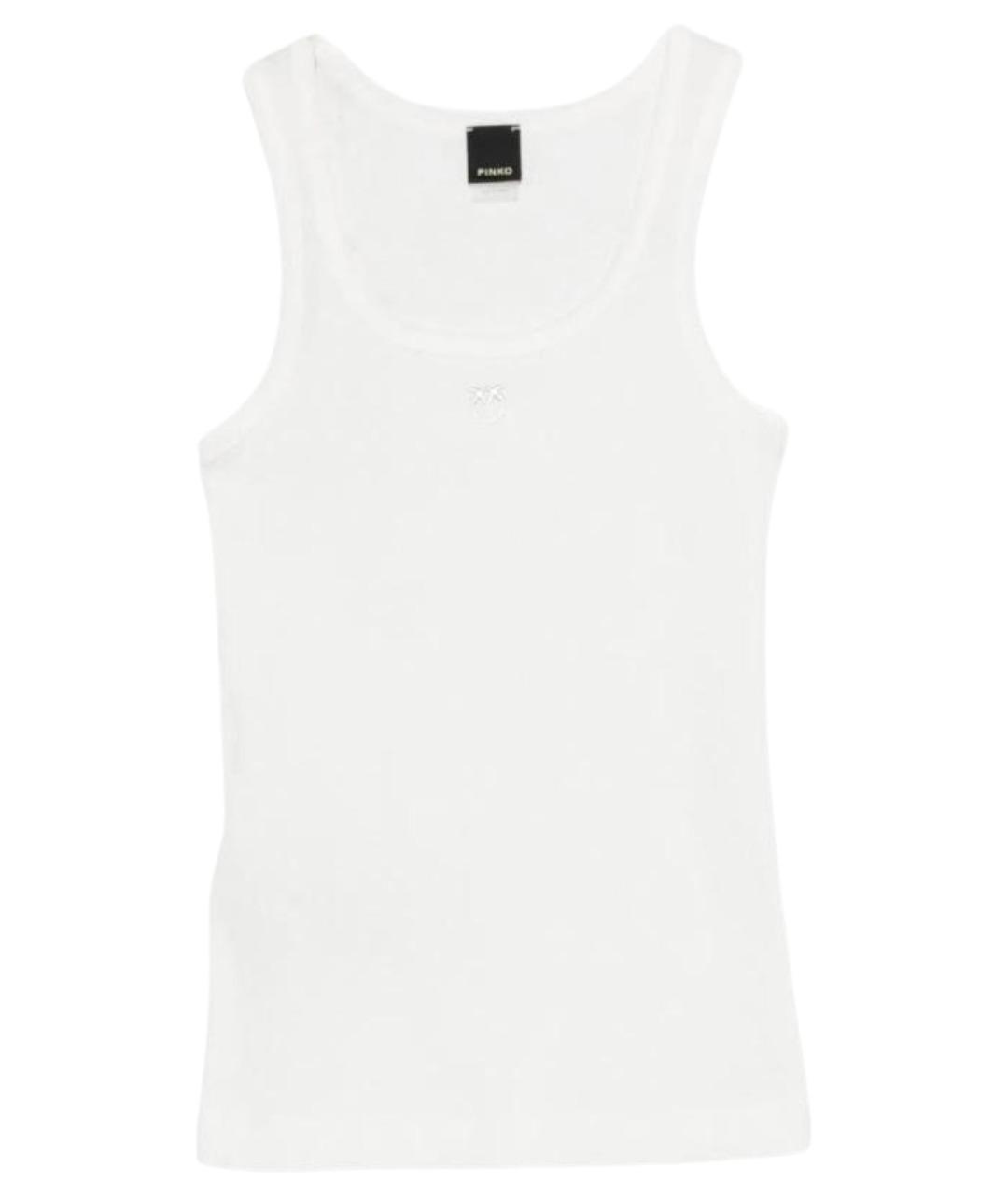PINKO Белая хлопковая майка, фото 1