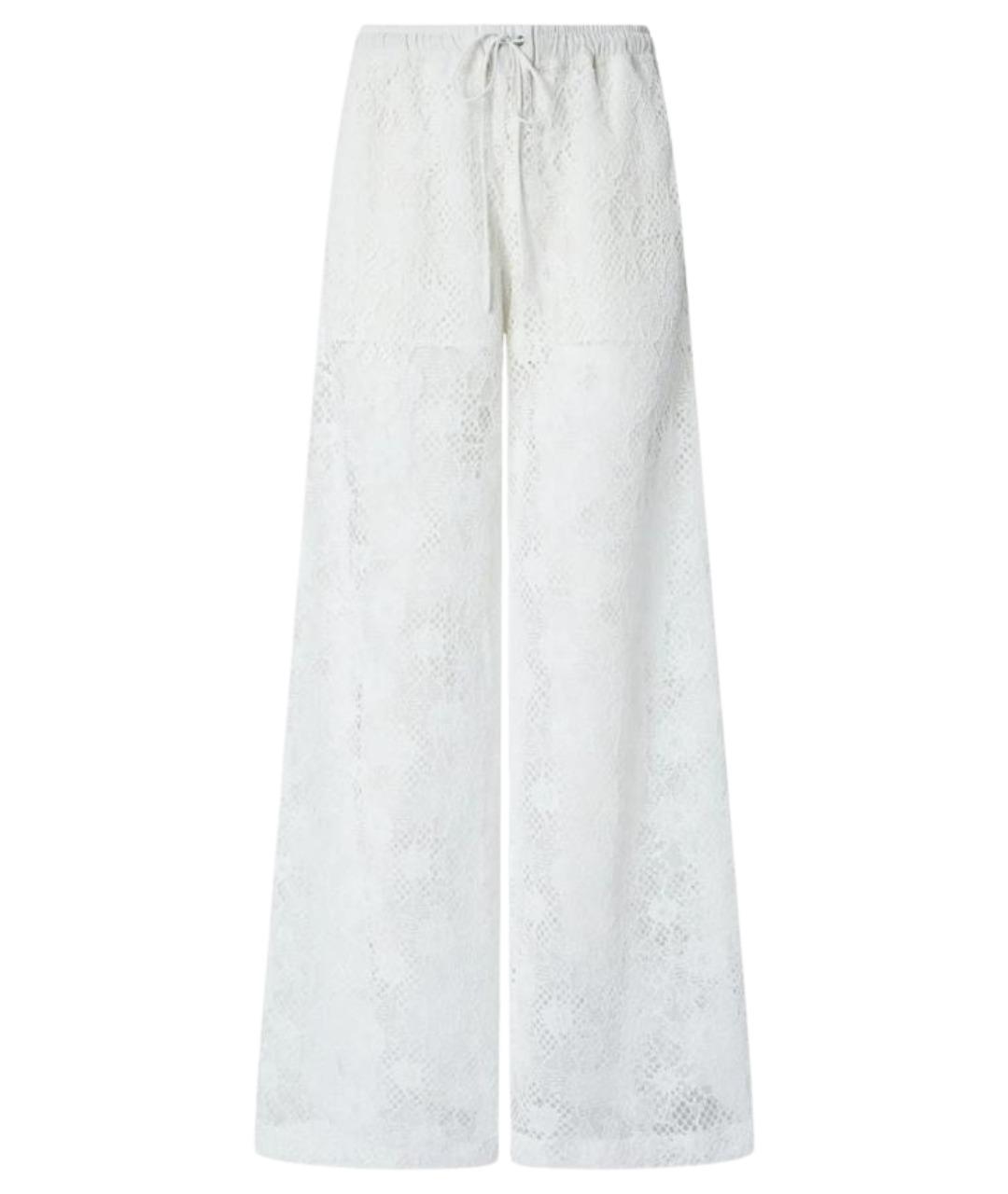 PINKO Белые полиэстеровые брюки широкие, фото 1