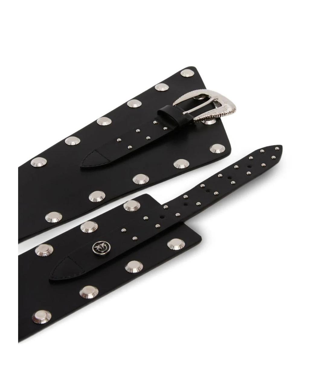 PINKO Черный кожаный ремень, фото 4