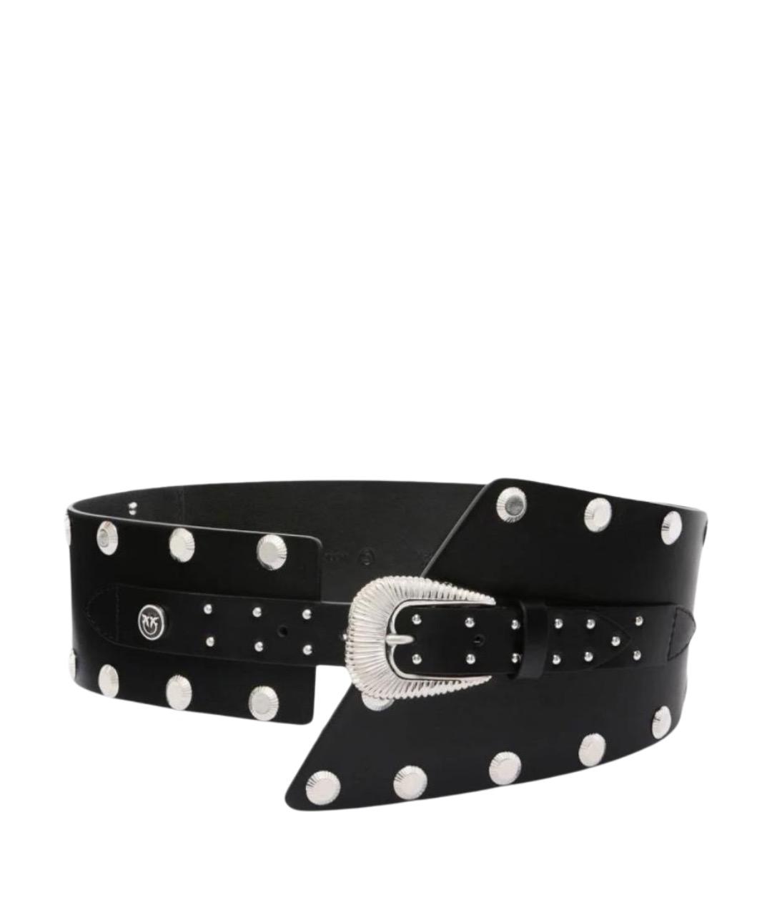 PINKO Черный кожаный ремень, фото 1