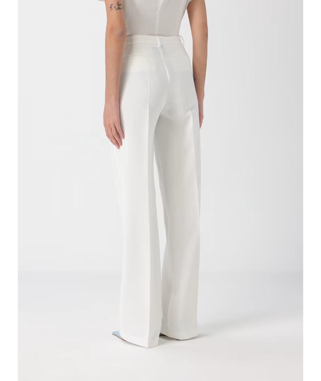 PINKO Белые полиэстеровые прямые брюки, фото 3