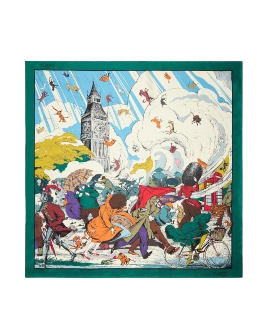 BURBERRY Мульти шелковый платок, фото 1