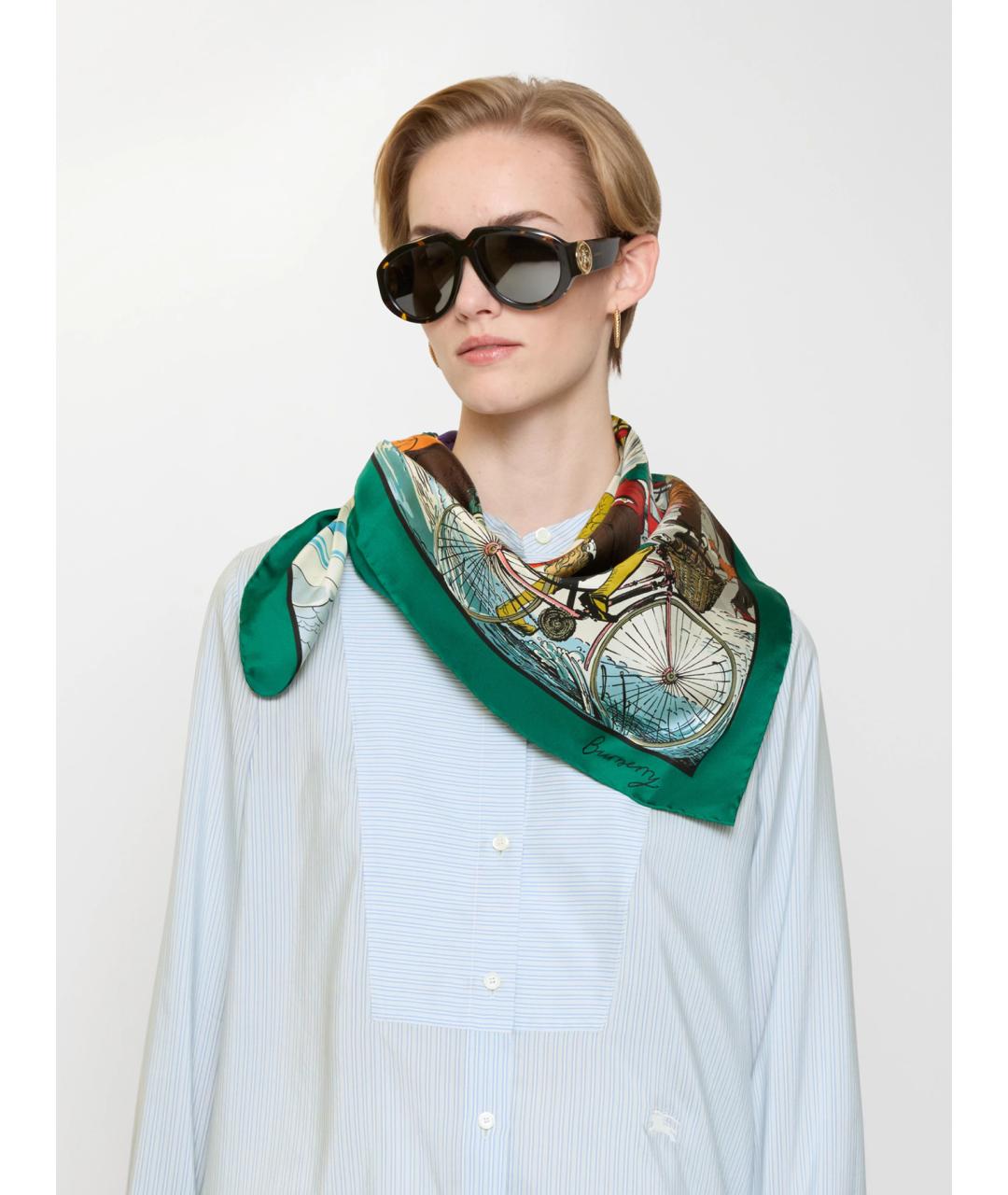 BURBERRY Мульти шелковый платок, фото 3