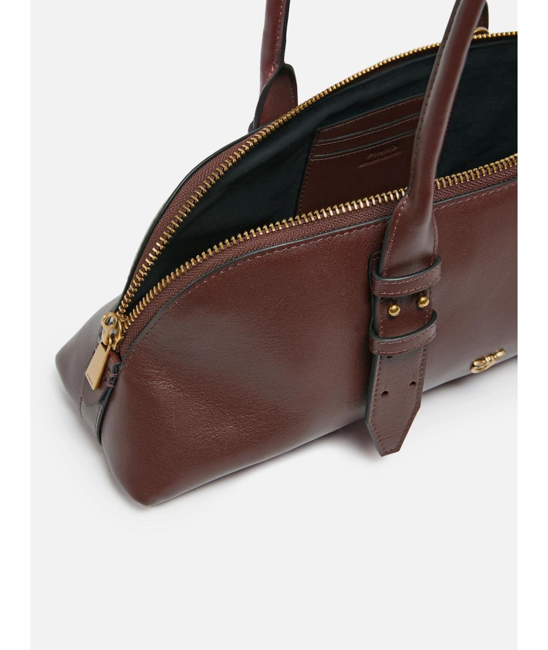 PINKO Коричневая кожаная сумка через плечо, фото 4