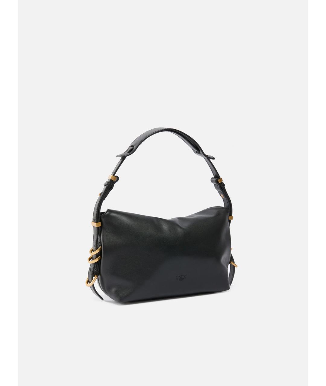 PINKO Черная кожаная сумка через плечо, фото 3