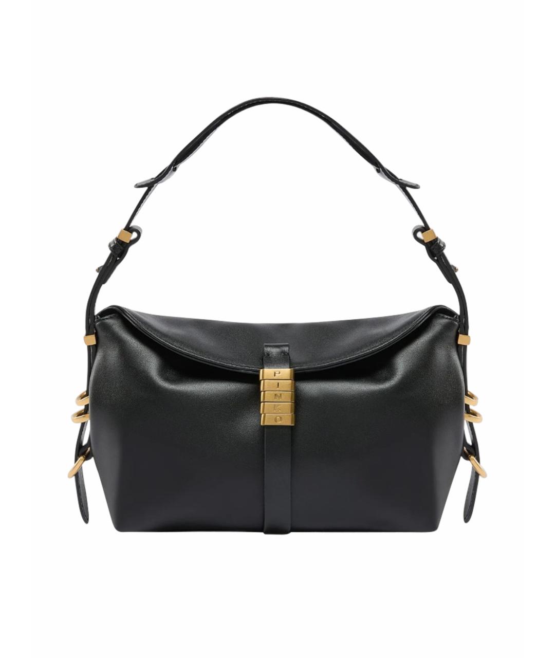 PINKO Черная кожаная сумка через плечо, фото 6