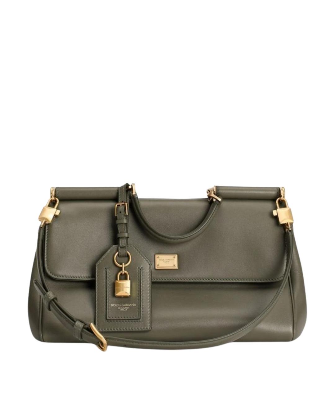 DOLCE&GABBANA Коричневая кожаная сумка тоут, фото 1