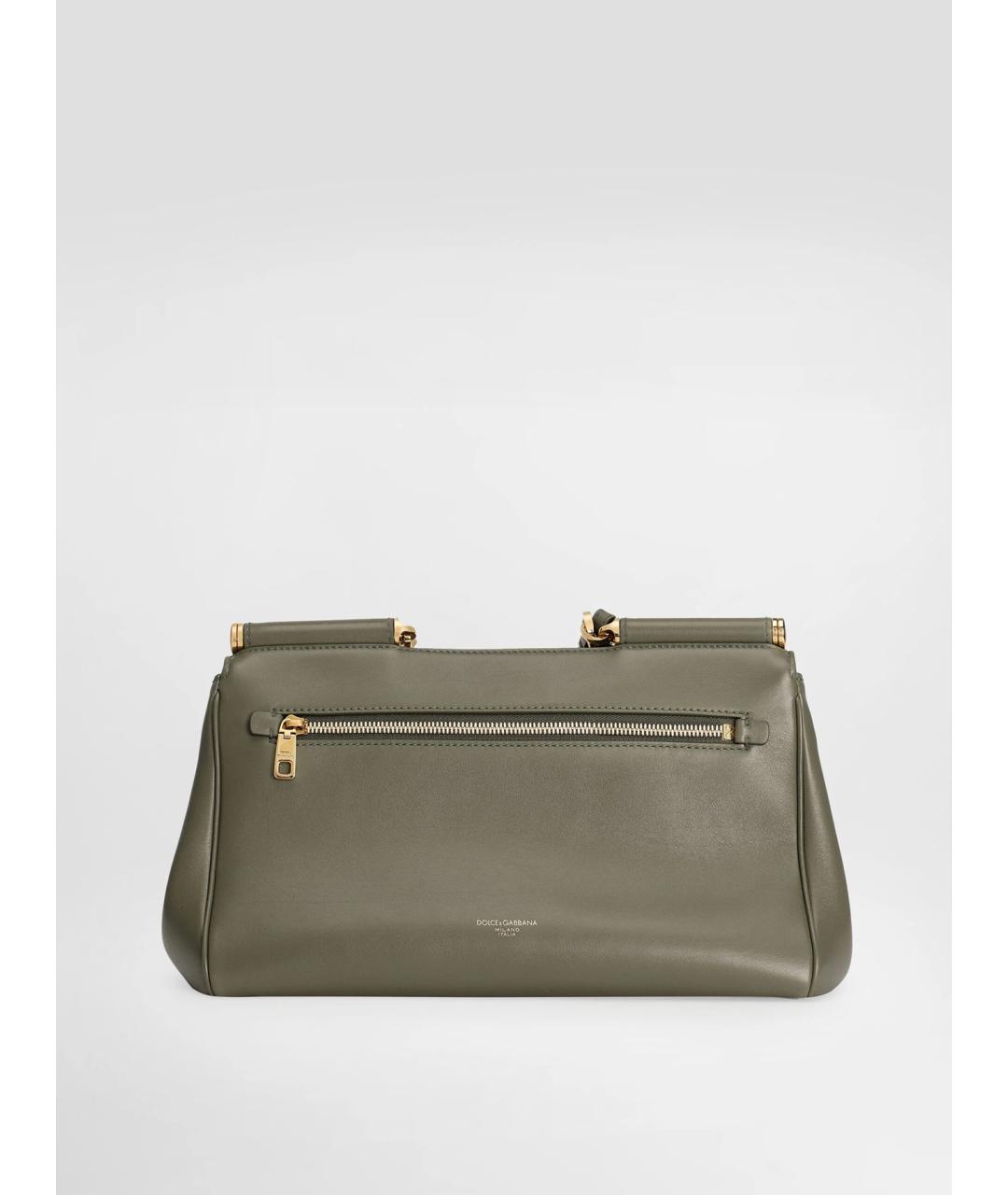 DOLCE&GABBANA Коричневая кожаная сумка тоут, фото 4