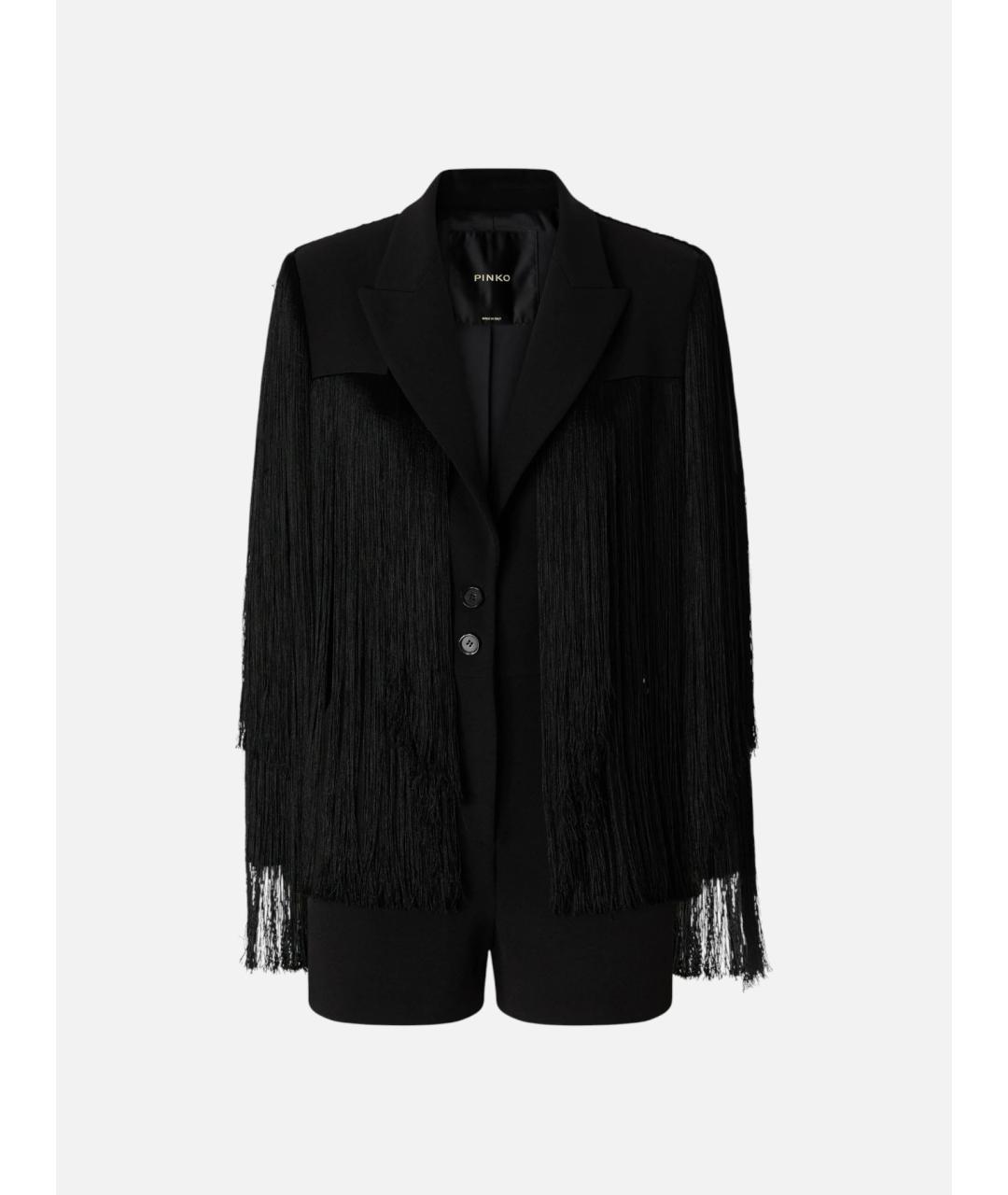 PINKO Черный полиэстеровый жакет/пиджак, фото 3