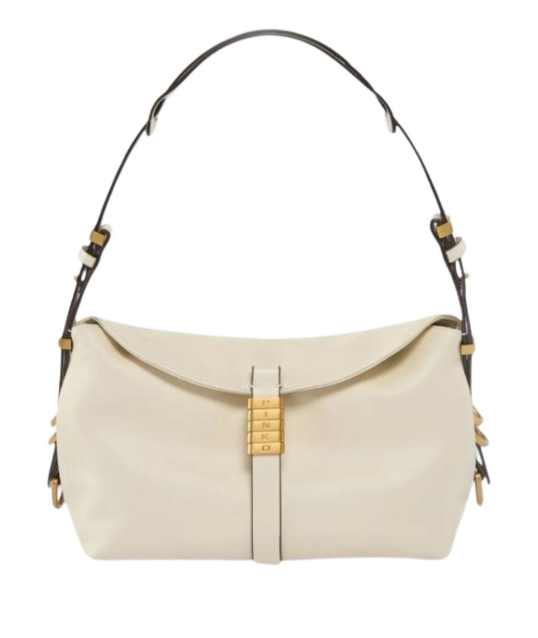 PINKO Белая кожаная сумка через плечо, фото 1