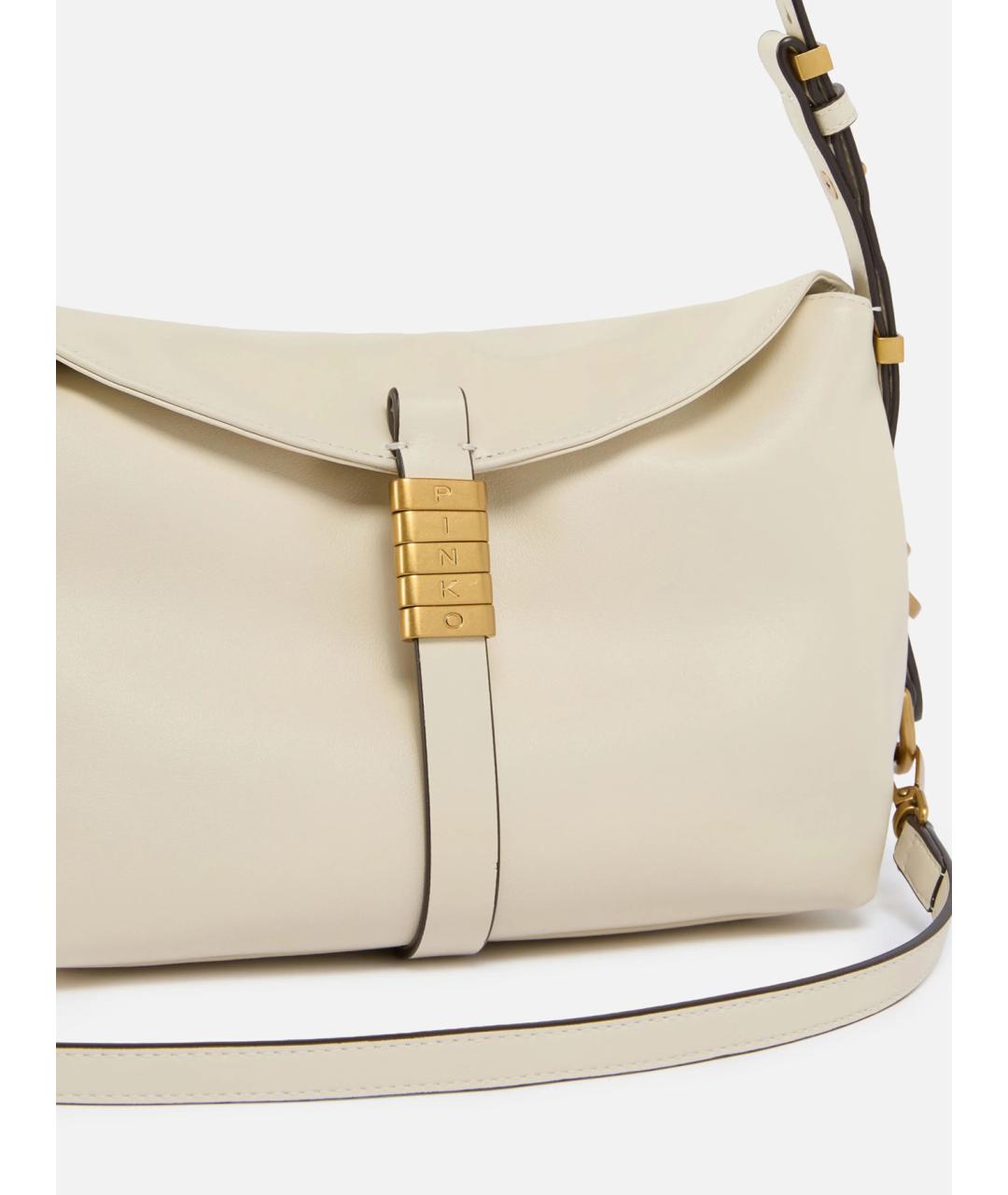 PINKO Белая кожаная сумка через плечо, фото 2