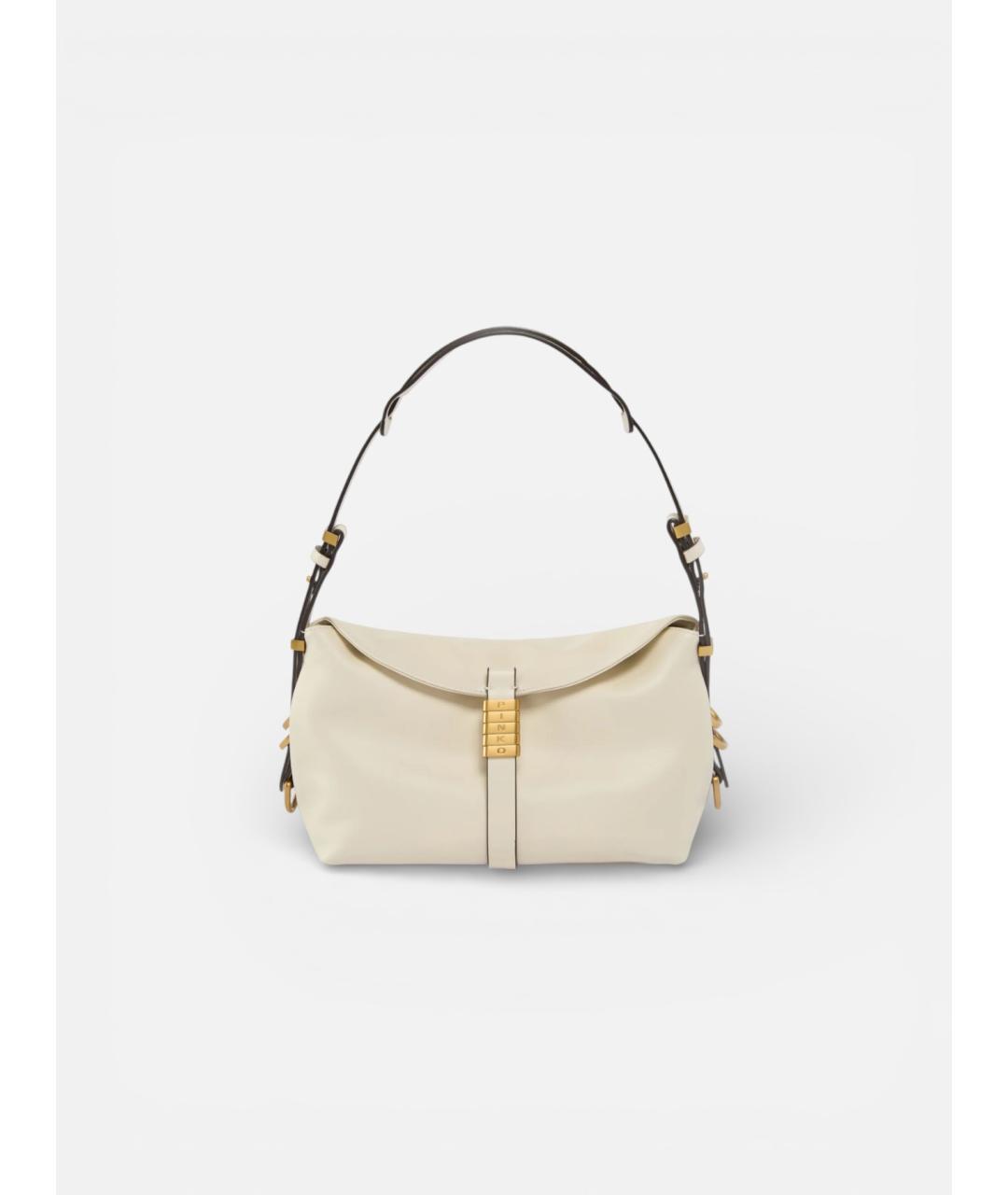 PINKO Белая кожаная сумка через плечо, фото 5