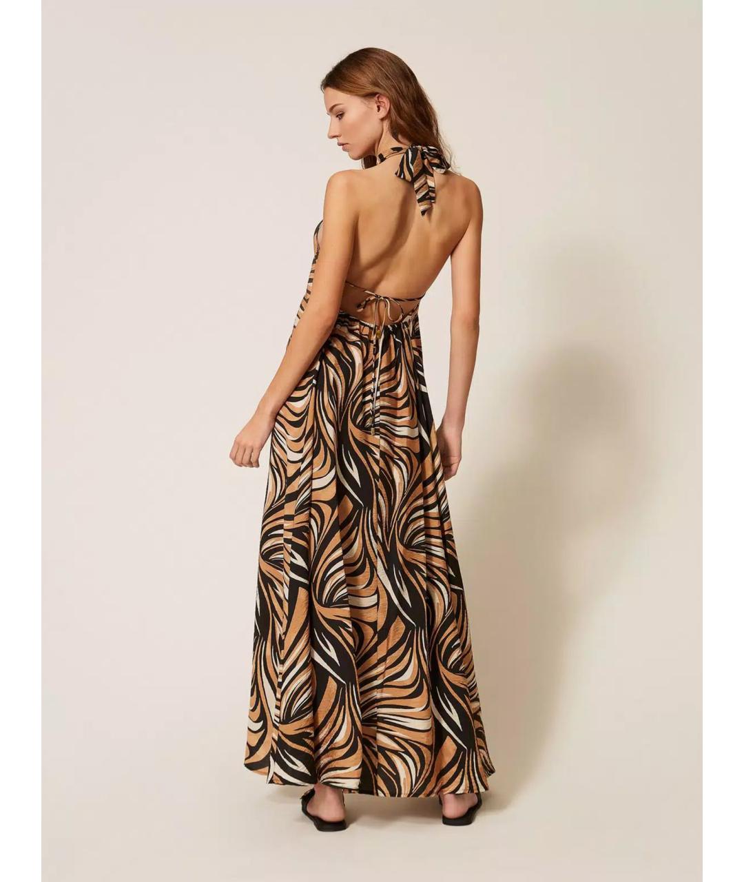 TWIN-SET Мульти вискозное повседневное платье, фото 4