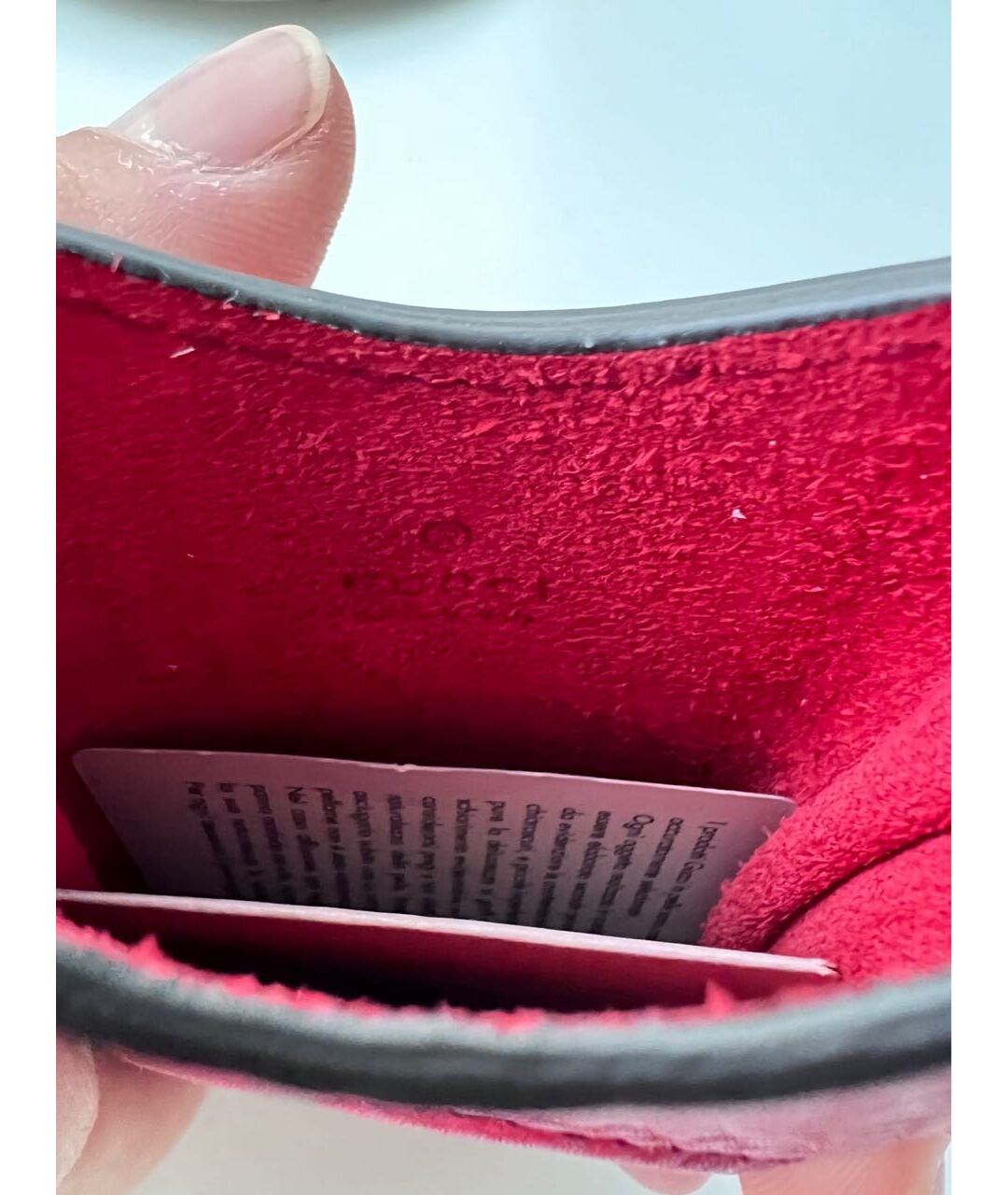 GUCCI Красная кожаная визитница, фото 3
