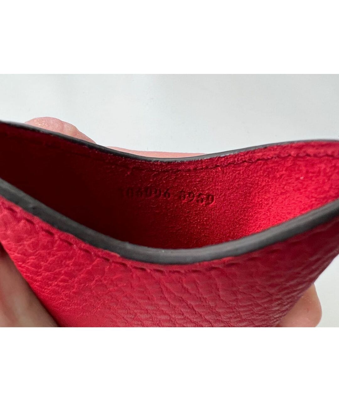 GUCCI Красная кожаная визитница, фото 2