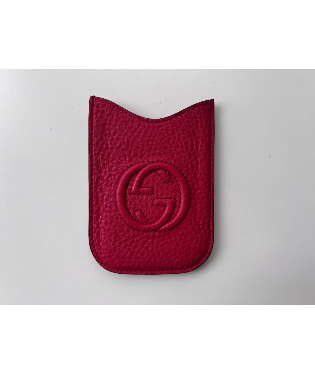 GUCCI Красная кожаная визитница, фото 4