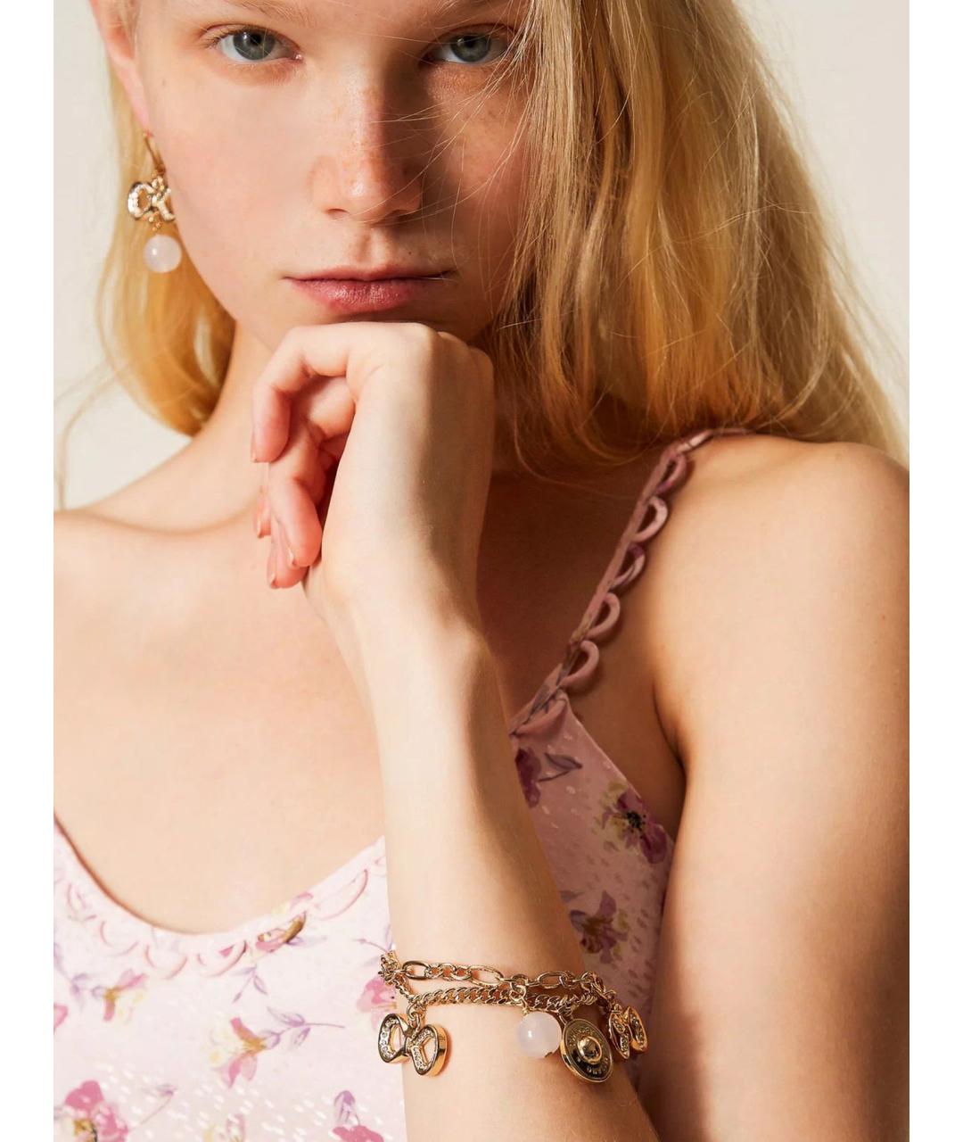 TWIN-SET Золотой металлический браслет, фото 2