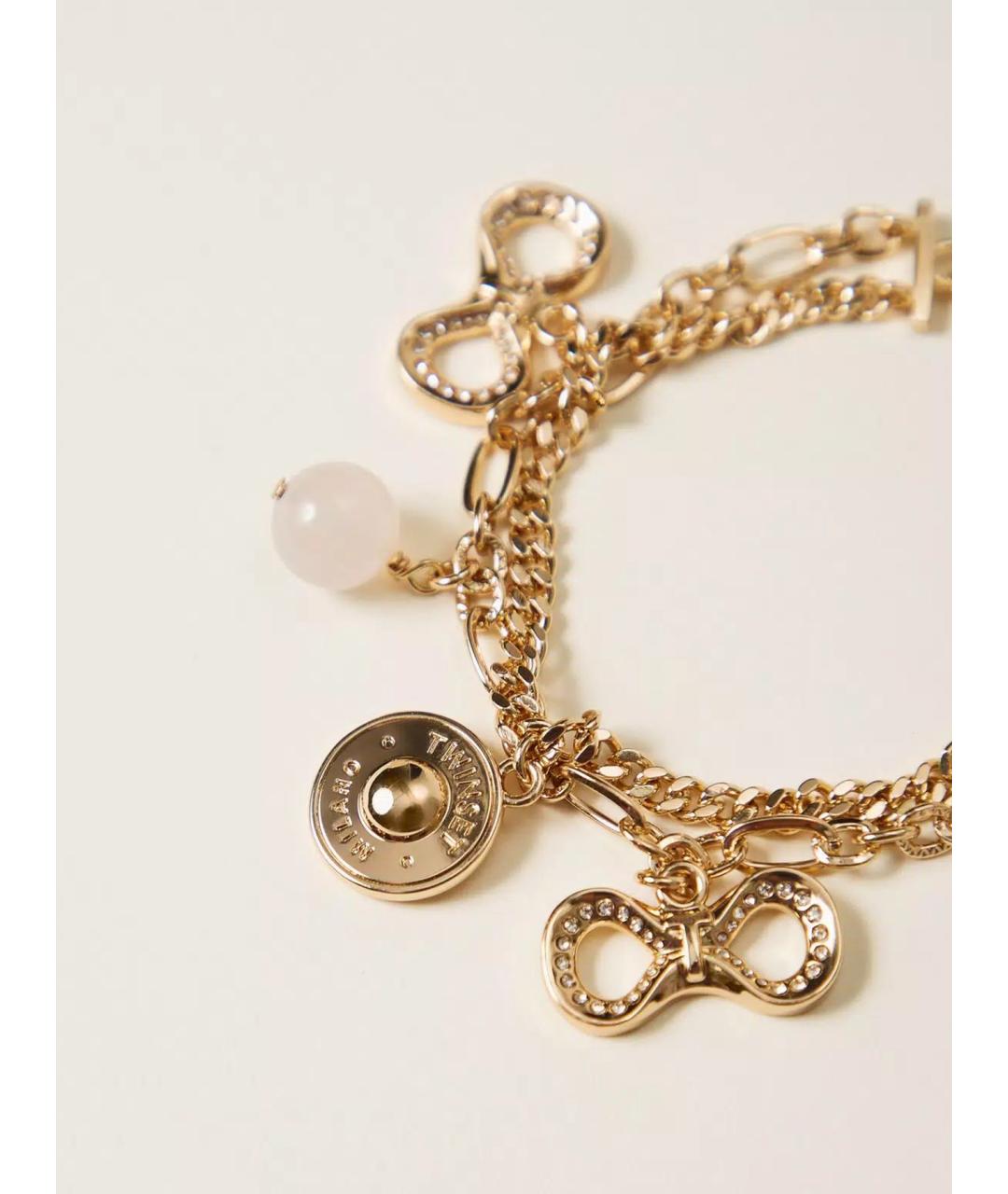 TWIN-SET Золотой металлический браслет, фото 3