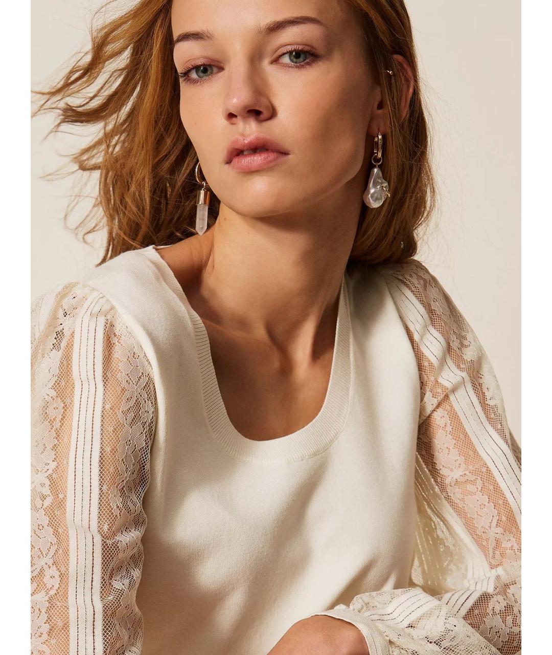 TWIN-SET Золотые металлические серьги, фото 2