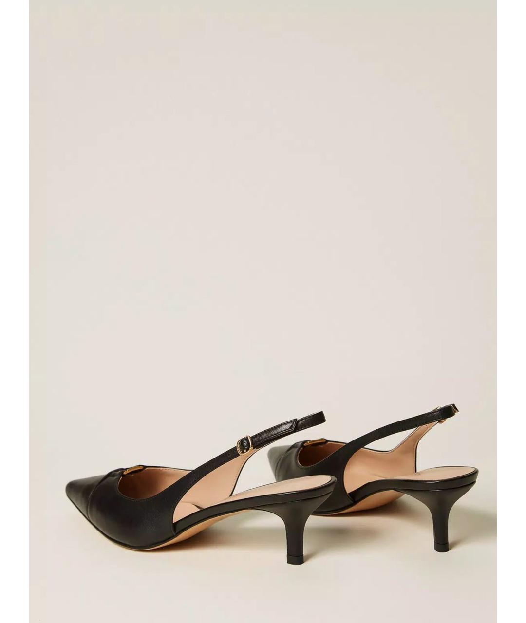 TWIN-SET Черные кожаные туфли, фото 4