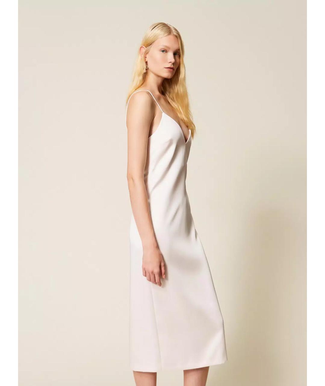 TWIN-SET Розовое полиамидовое коктейльное платье, фото 4