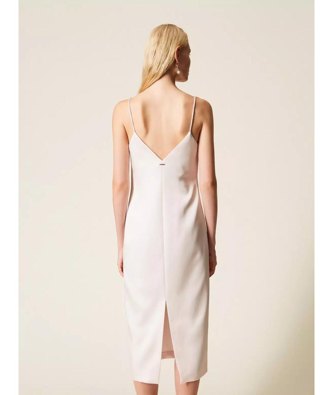 TWIN-SET Розовое полиамидовое коктейльное платье, фото 5