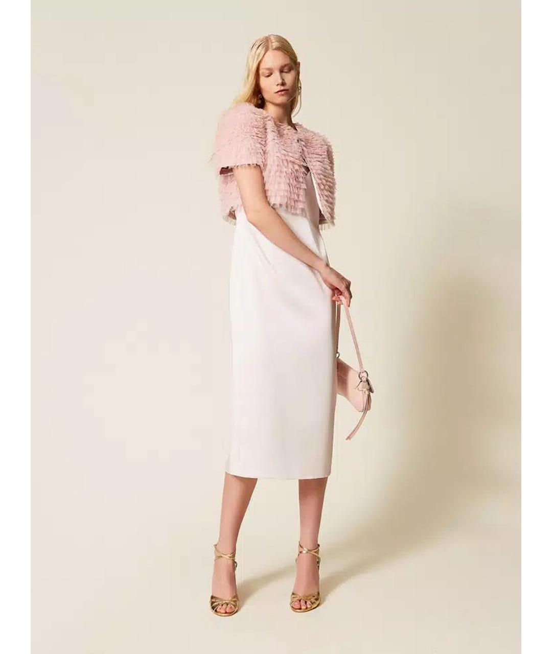 TWIN-SET Розовое полиамидовое коктейльное платье, фото 2