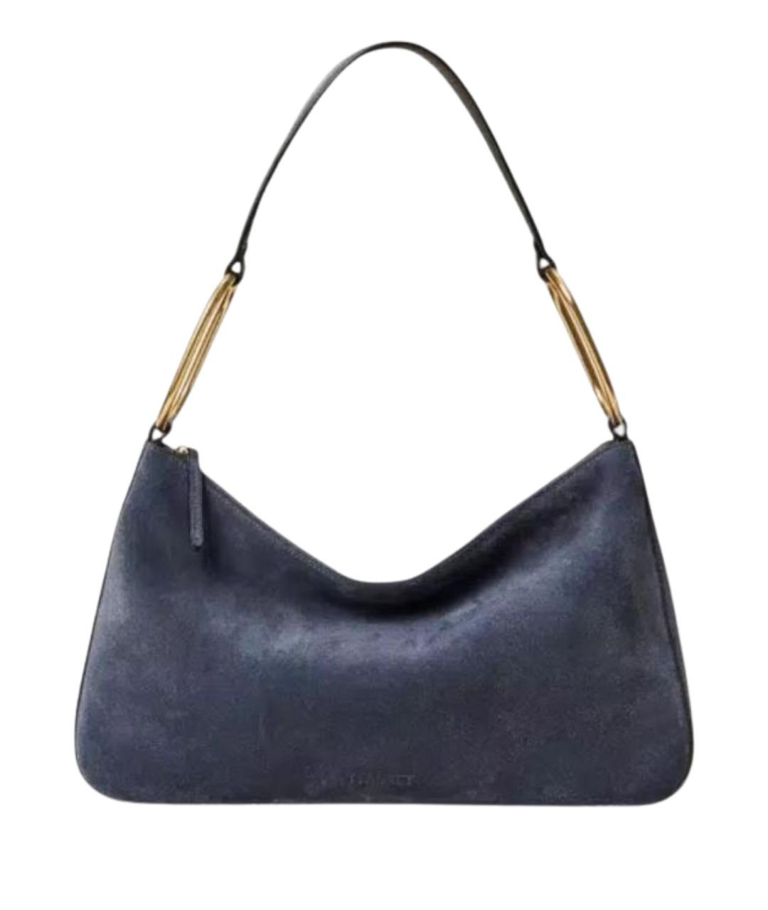 TWIN-SET Синяя кожаная сумка через плечо, фото 1
