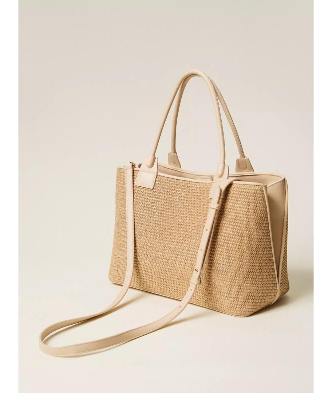 TWIN-SET Бежевая сумка через плечо из искусственной кожи, фото 3